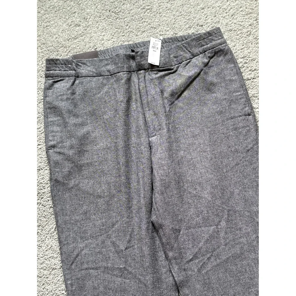 Banana Republic Mason‎ Athletic Tapered Pants Mens 34x30 Grey Elastic Waist NEW